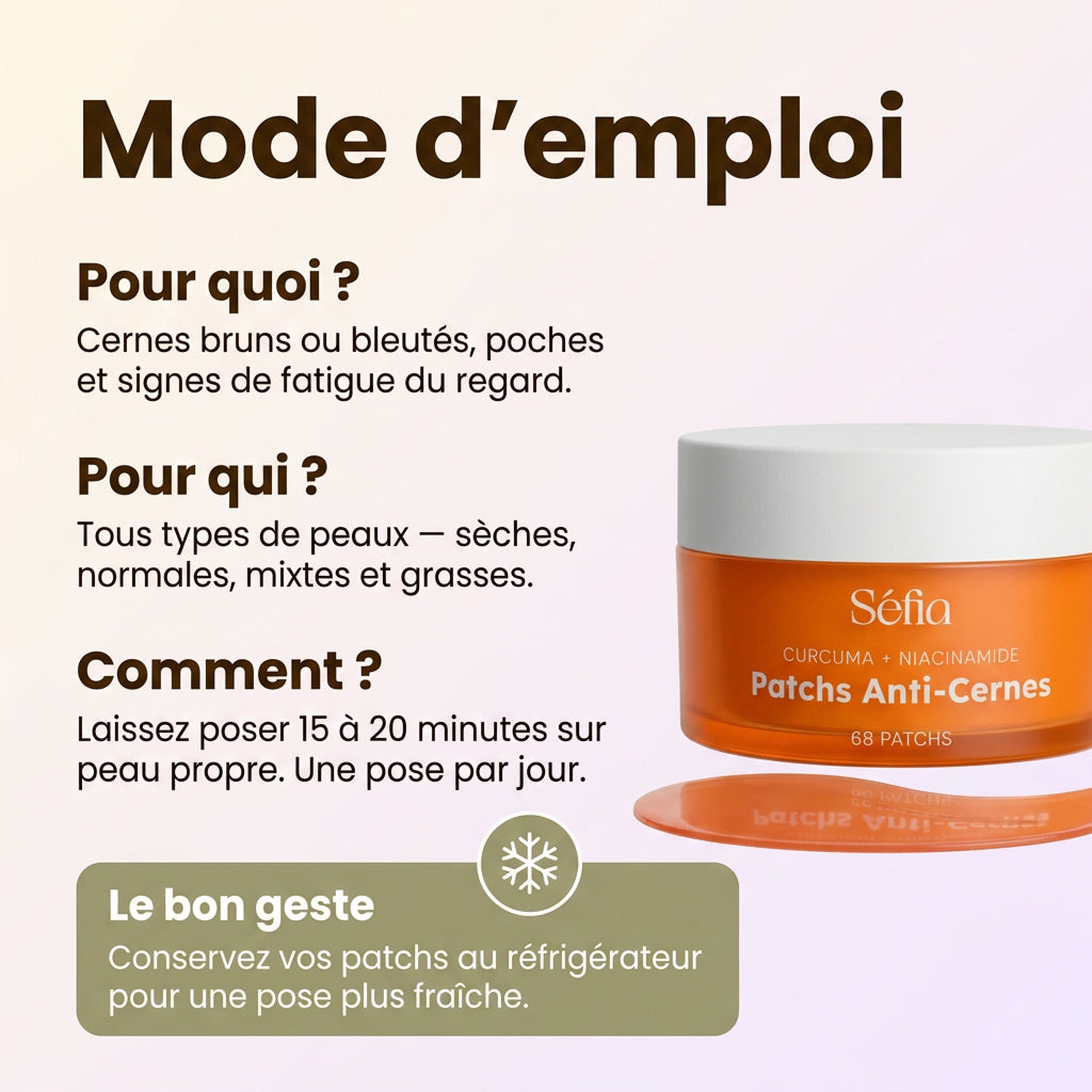 Patchs Anti-Cernes au Curcuma et à la Caféine