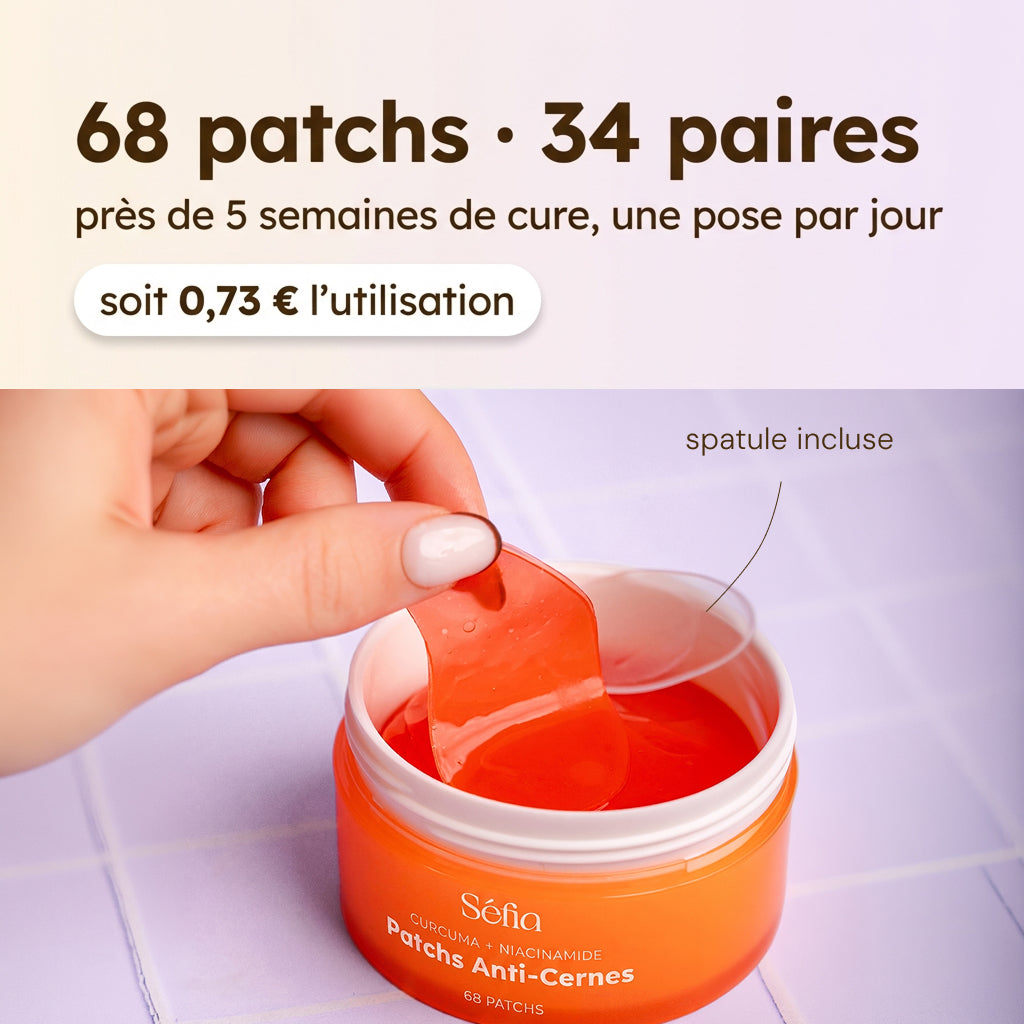 Patchs Anti-Cernes au Curcuma et à la Caféine