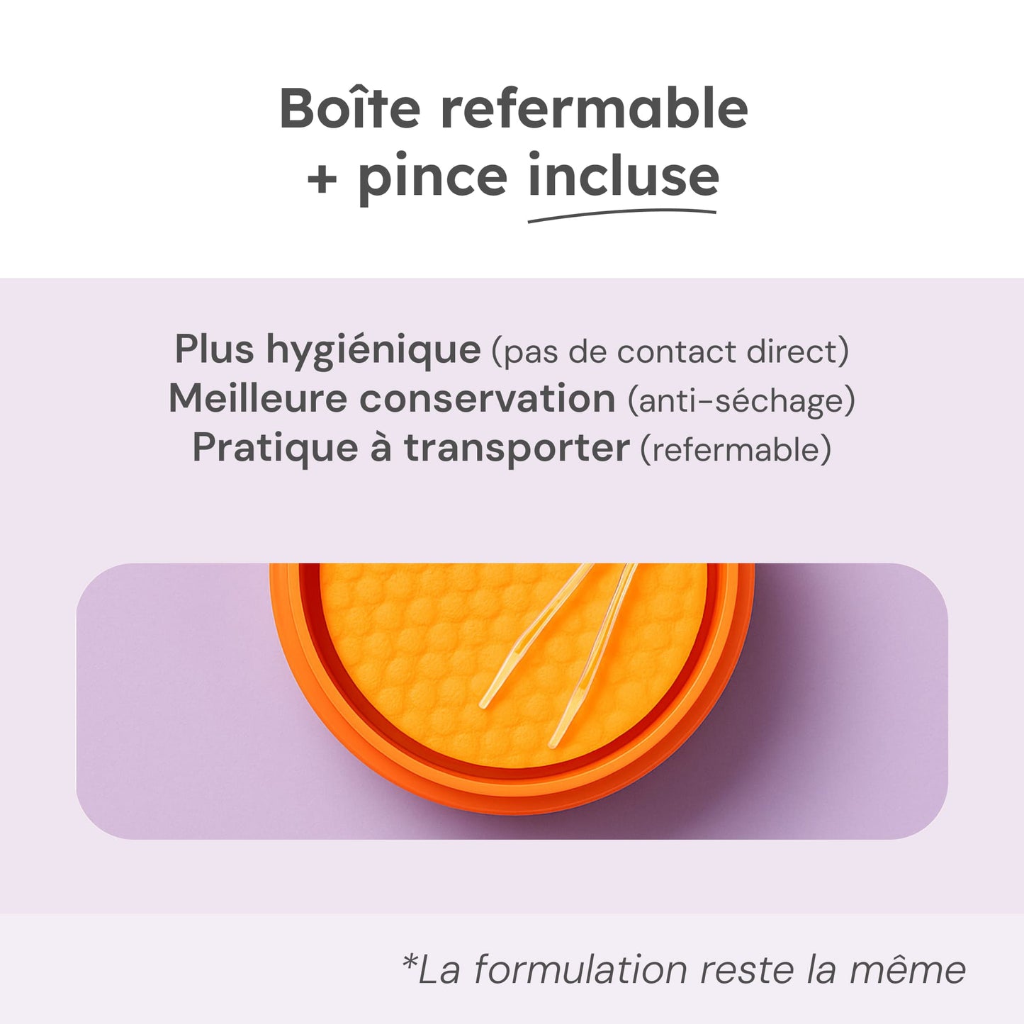 Boite Rechargeable de Cotons au Curcuma