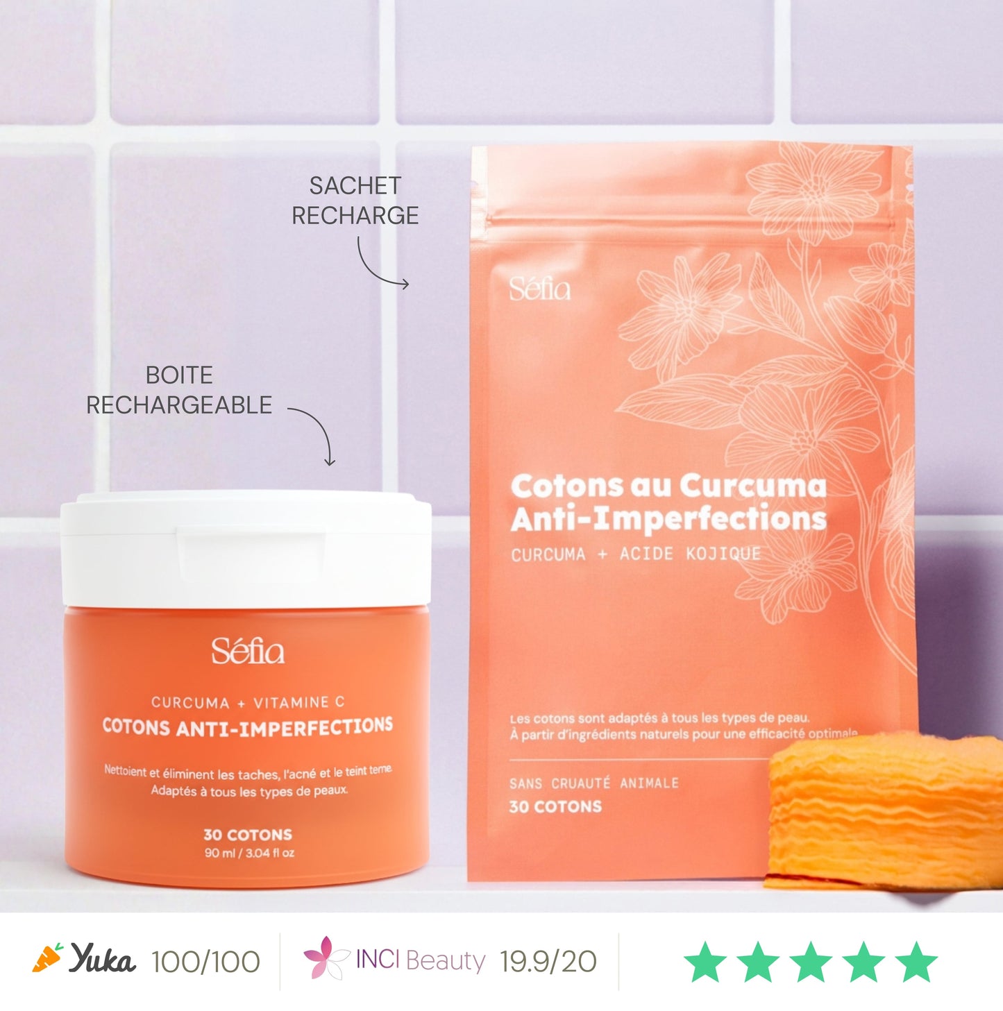 Cotons Nettoyants Curcuma