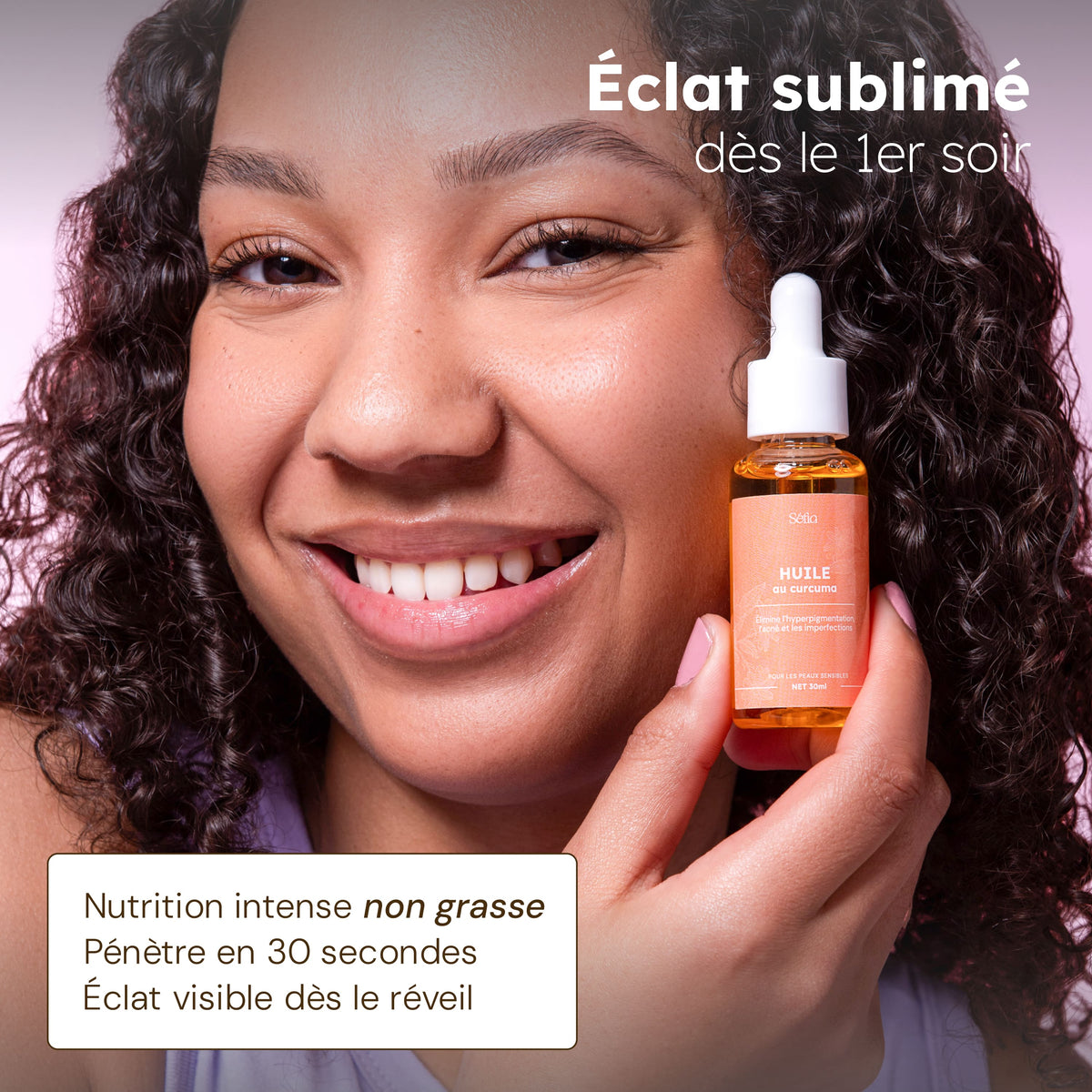 Huile visage au Curcuma