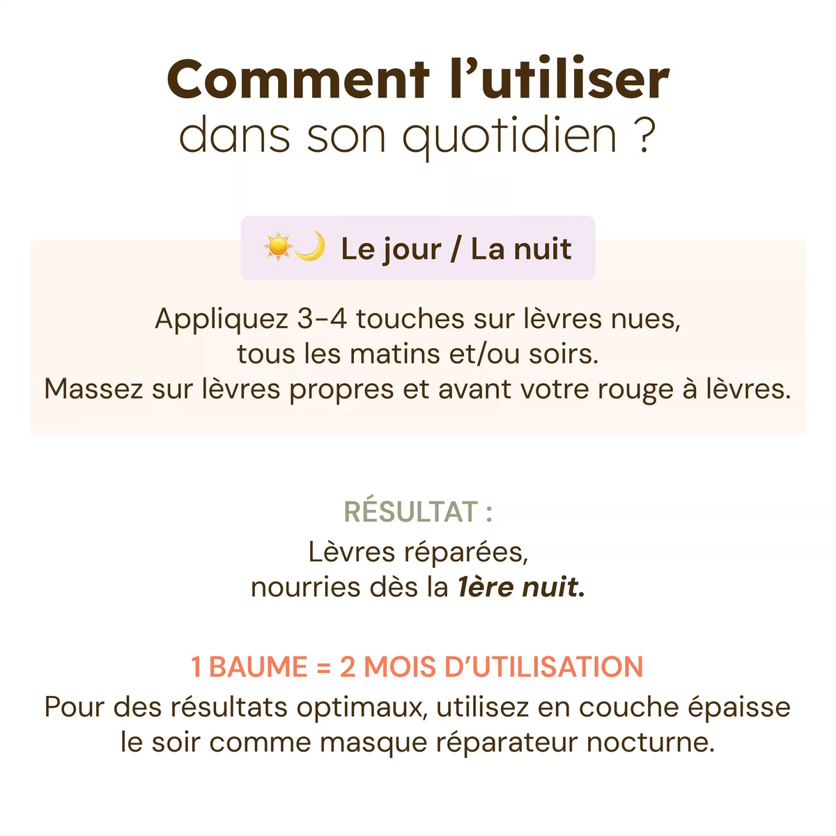Baume Masque nourrissant lèvres