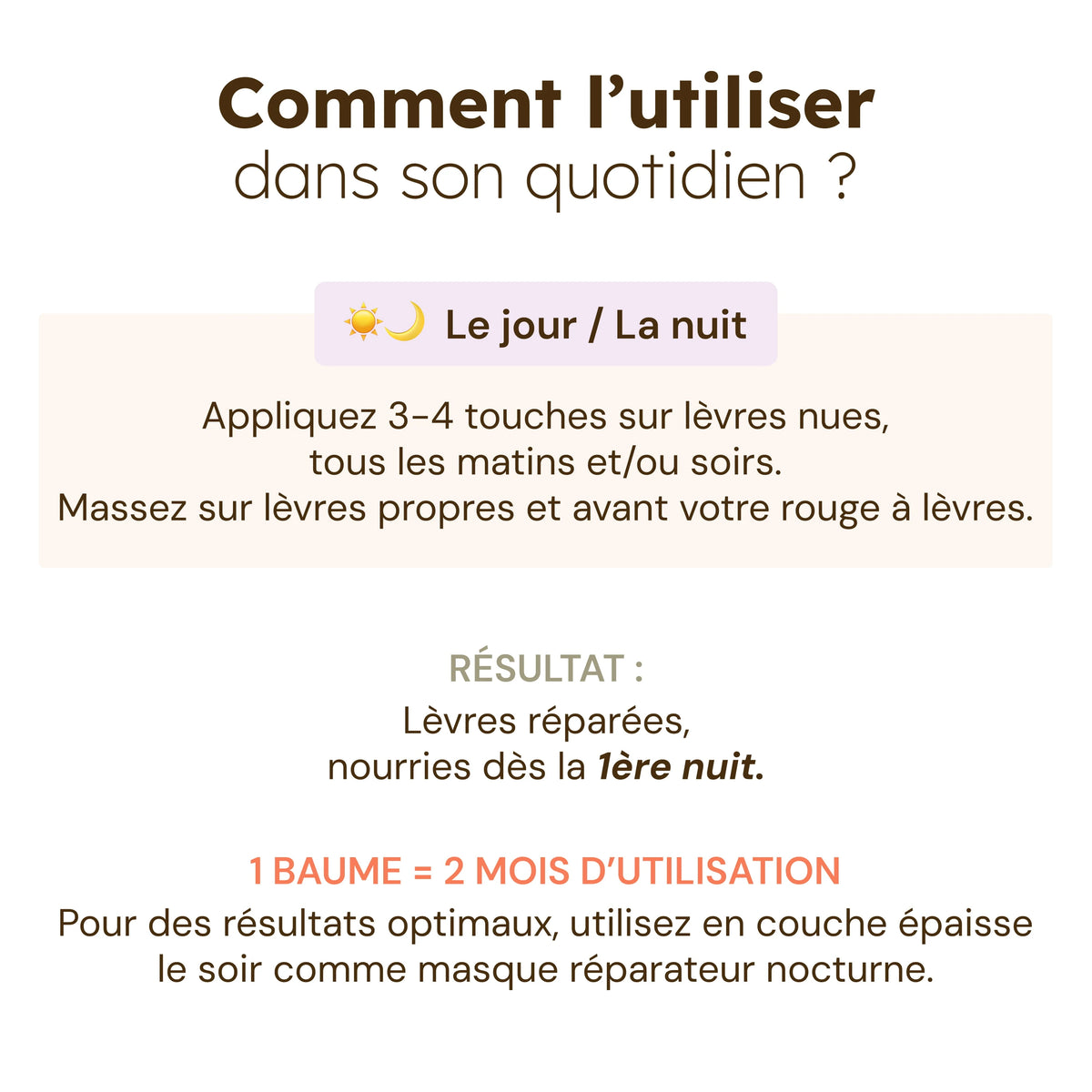 Baume Masque nourrissant lèvres