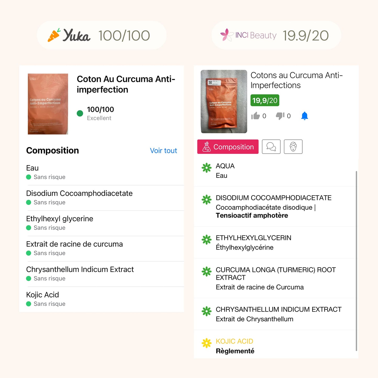 Cotons Nettoyants Curcuma & Vitamine C